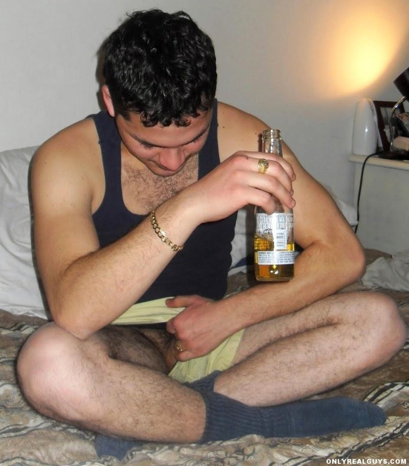 Men sleep naked drunken