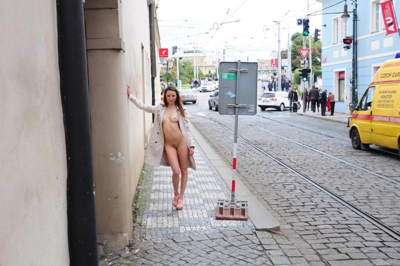 Naked on the street