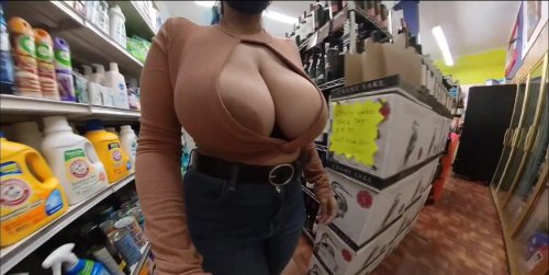 The woman showed boobs