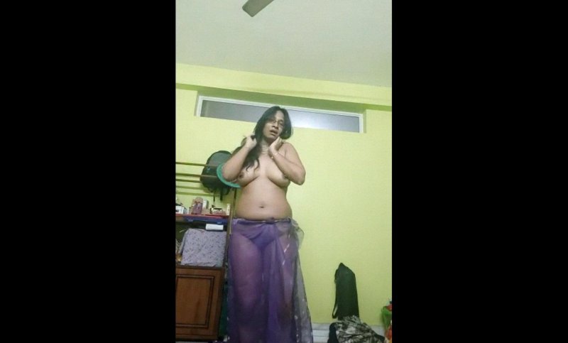 Aunty without a dress