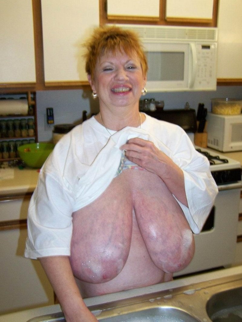 Big boobs of grandmothers