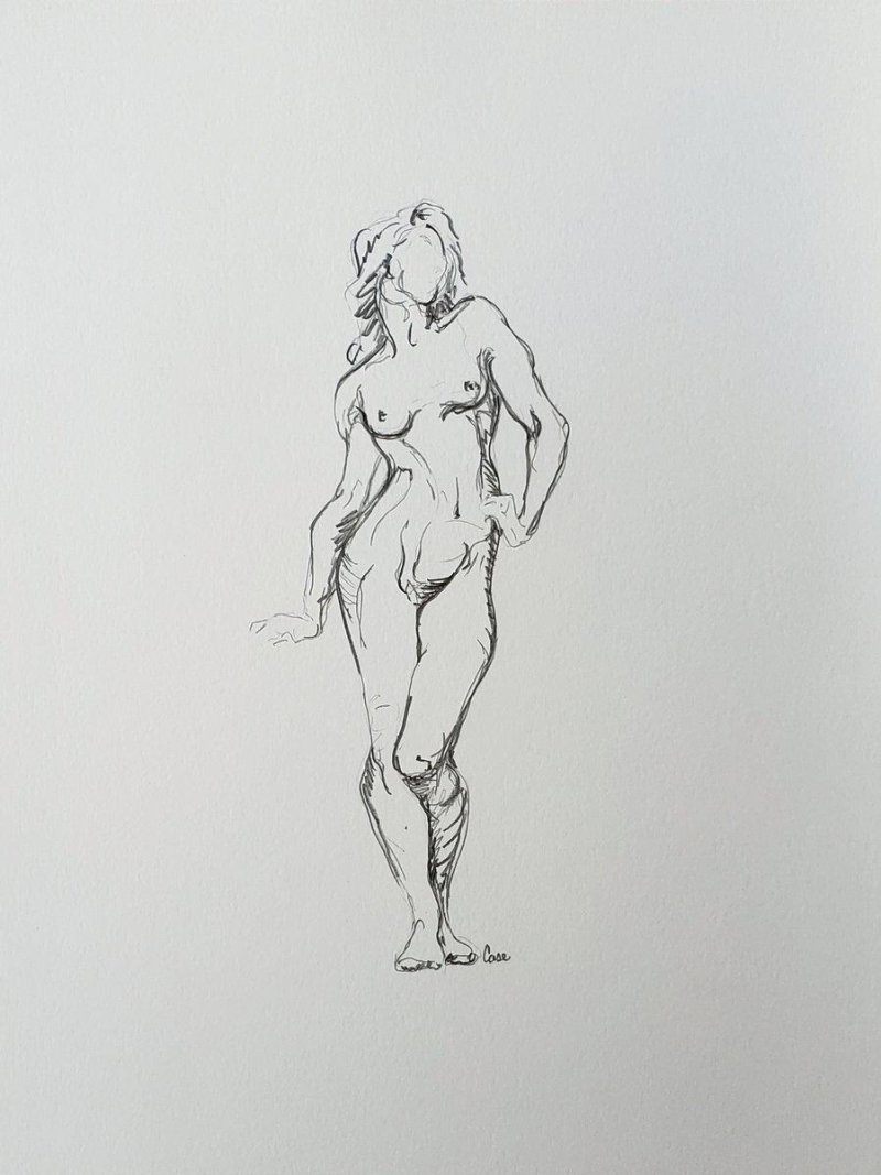Sketches of a human figure