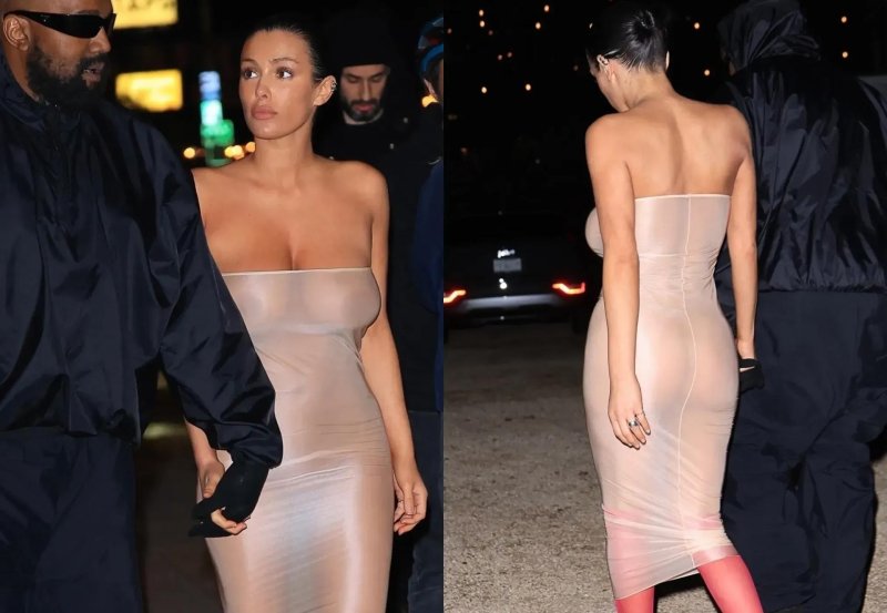 Naked dress of wife Kanye West