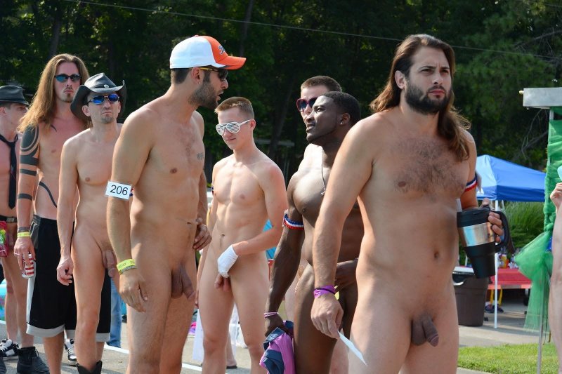 A lot of naked men