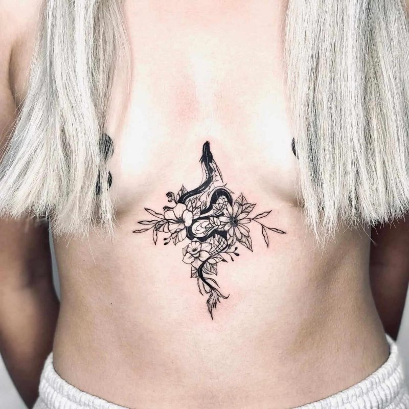 Tattoos for girls under the chest