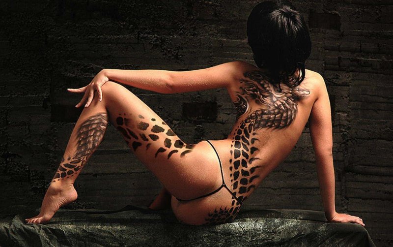 Painted female bodies