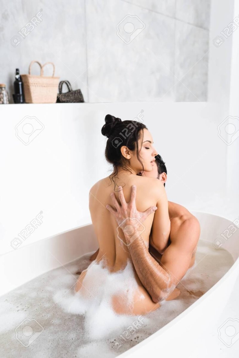 Naked vapors in the bathroom
