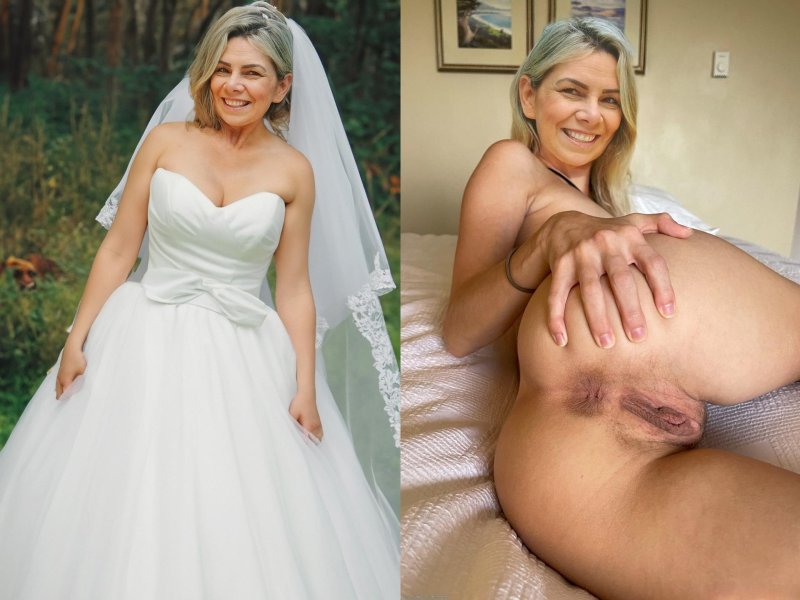 Brides dressed and stripped