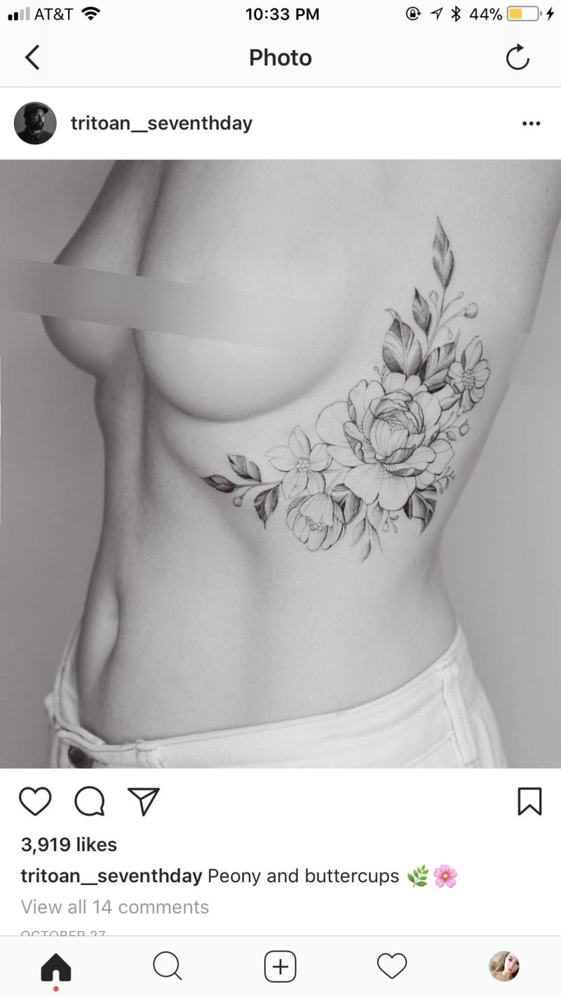 Tattoo on ribs for girls
