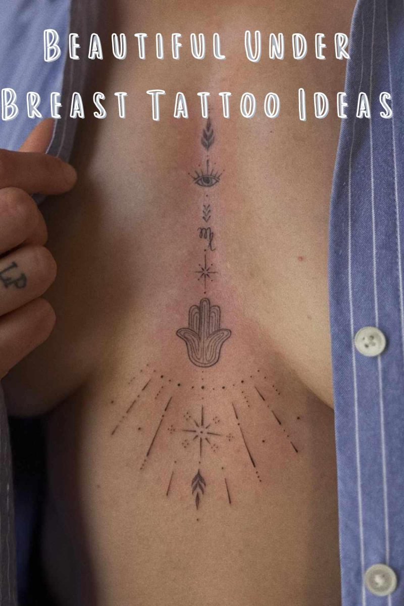 Tattoo on the female chest