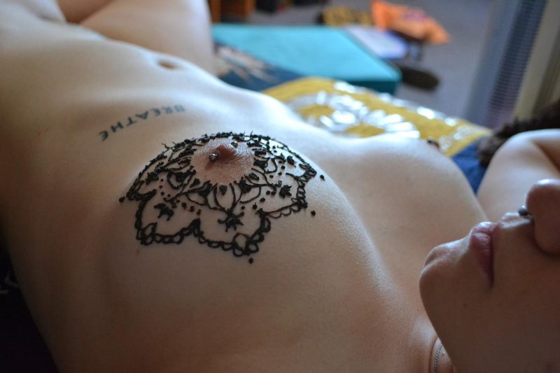Tattoos on the female breast nude