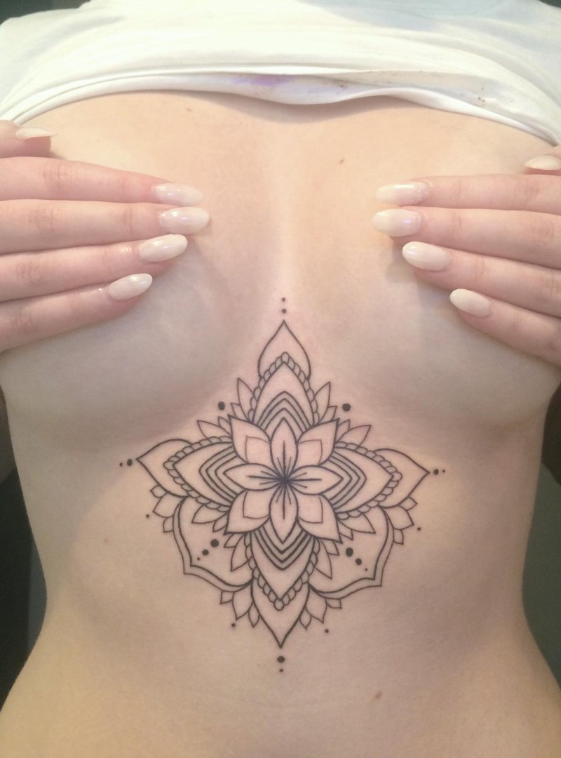 Tattoo for girls under the chest
