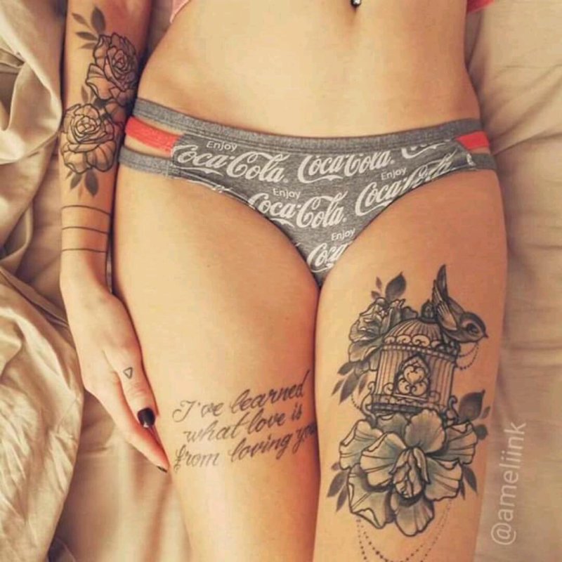 Tattoo for girls on the hip