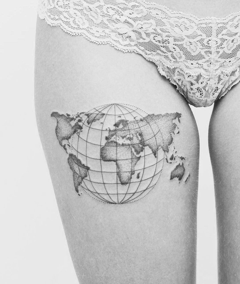 Tattoo map of the world
