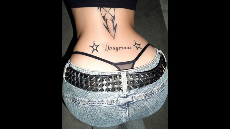 Tattoos on the lower back for girls