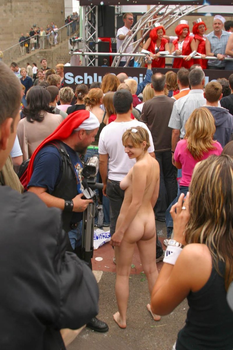One naked among the crowd