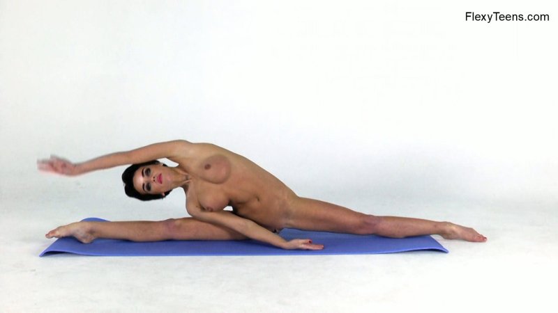 The gymnast is naked
