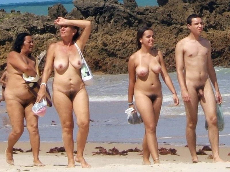 On the beach of nudists