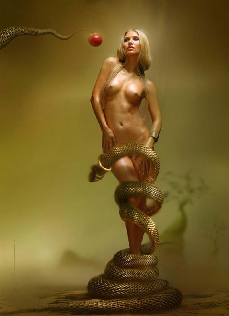 Girl with a snake
