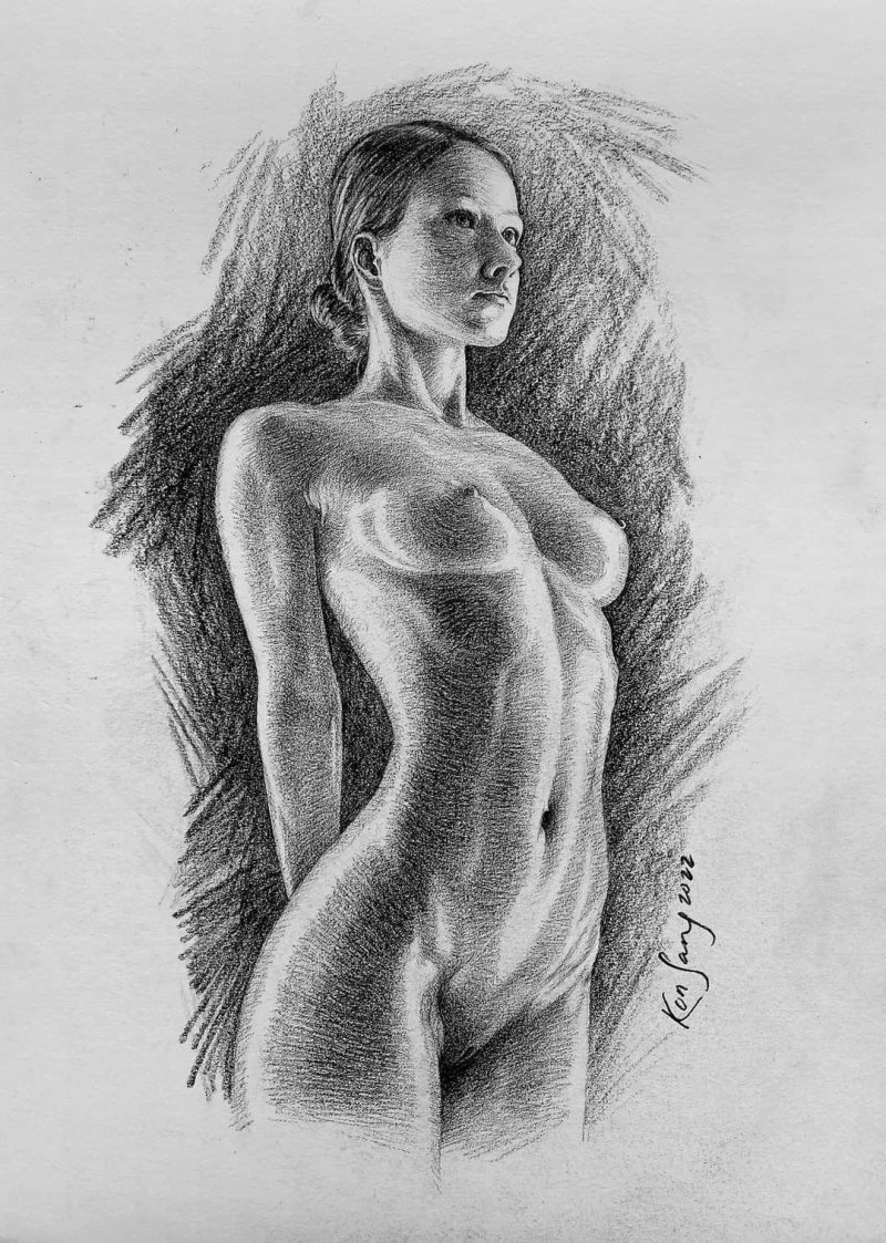 Drawings of naked women