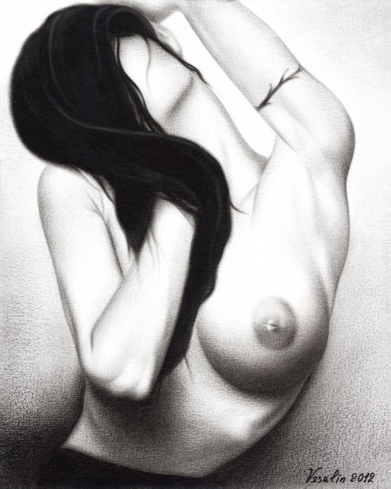 Brunette drawing