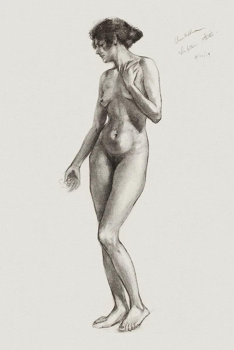 Sketches of naked figures