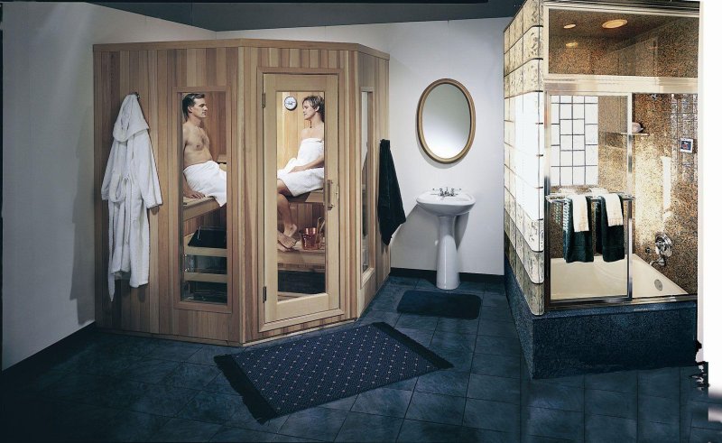 Mini sauna in the apartment