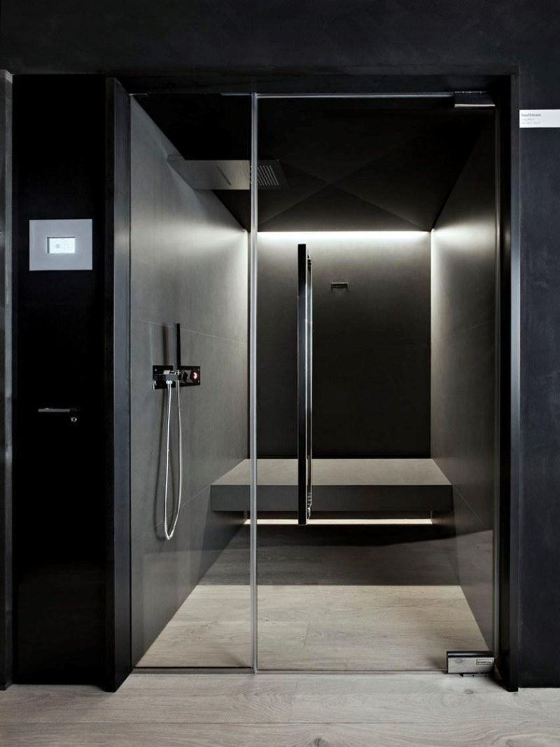 Bath with shower