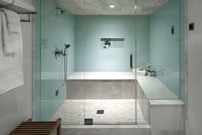 Bathroom design with a shower