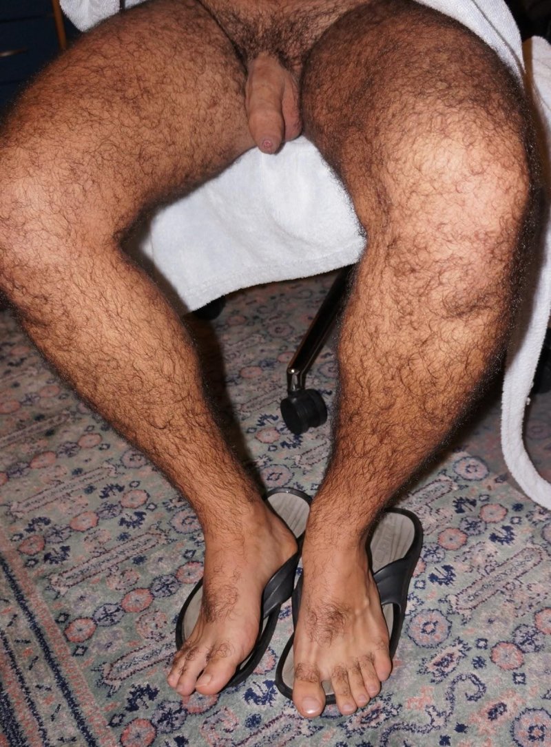 Hairy male legs