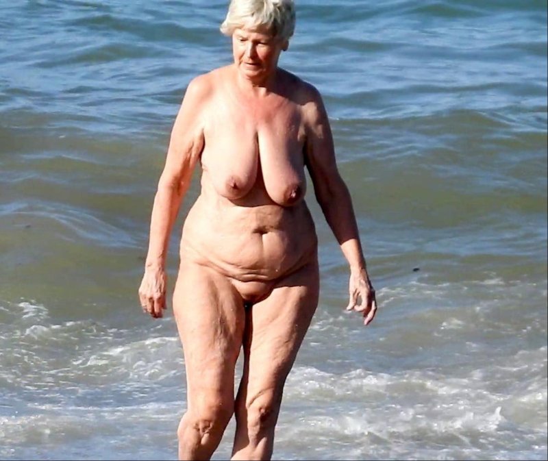 Naked old women in swimsuits