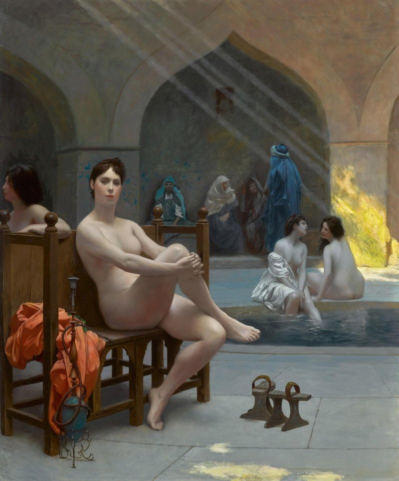 Jean-leon Jerome Basin in the harem of paintings