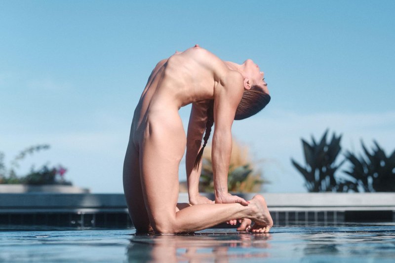 Teenage naked yoga