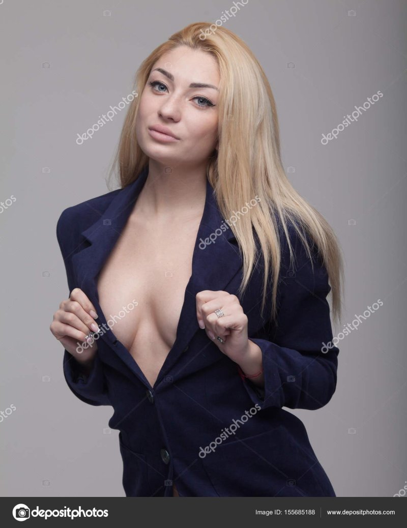 Sexy blonde with big boobs