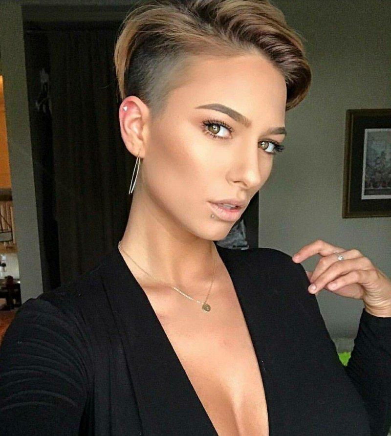 Female haircut short