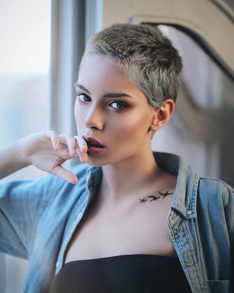 Girl short haircut