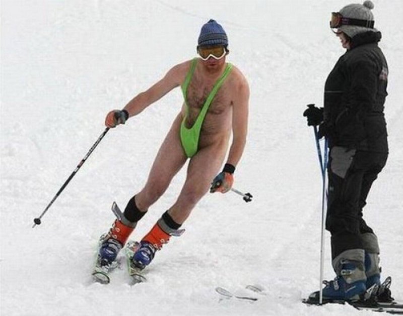 Skiing man