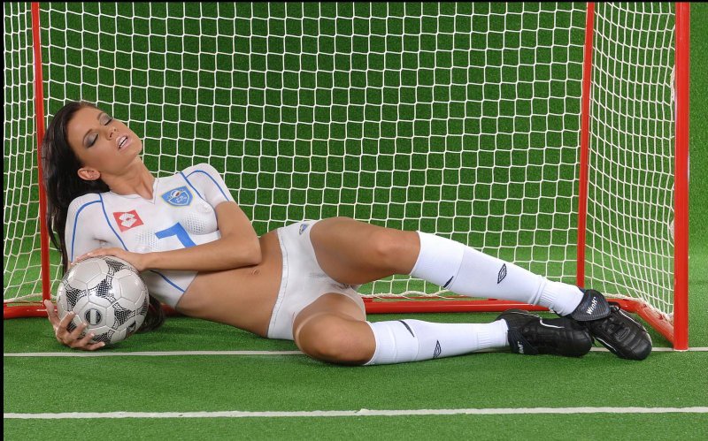 Naked female football