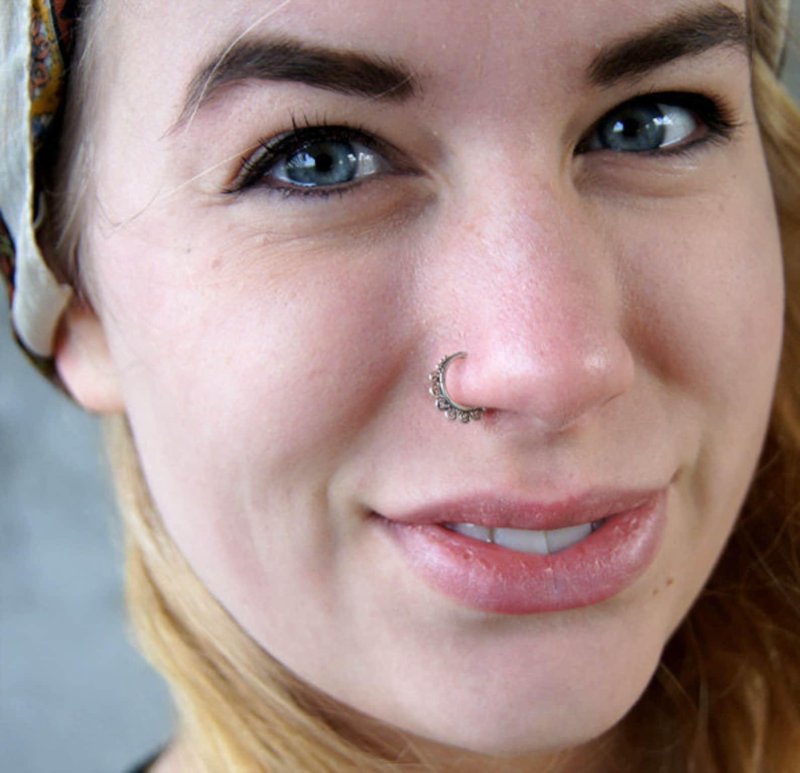 Nose septum piercing