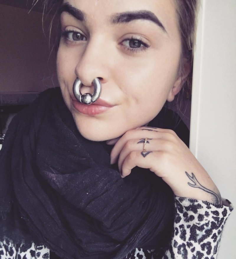 Tunnels piercing in girls