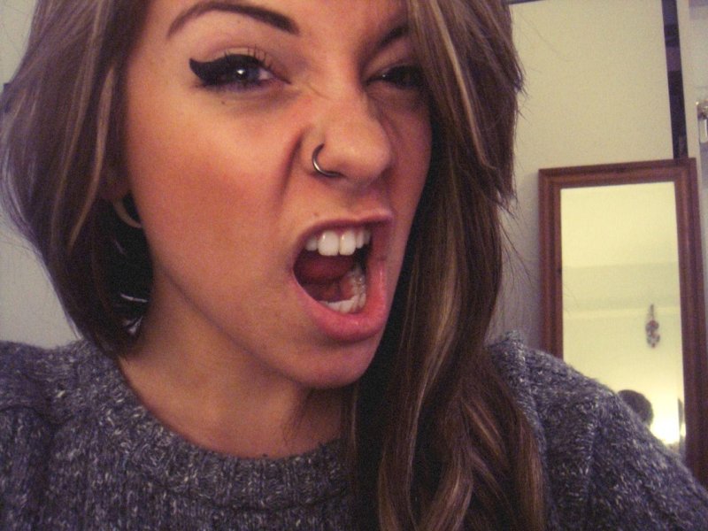 Girls with piercing in the nose