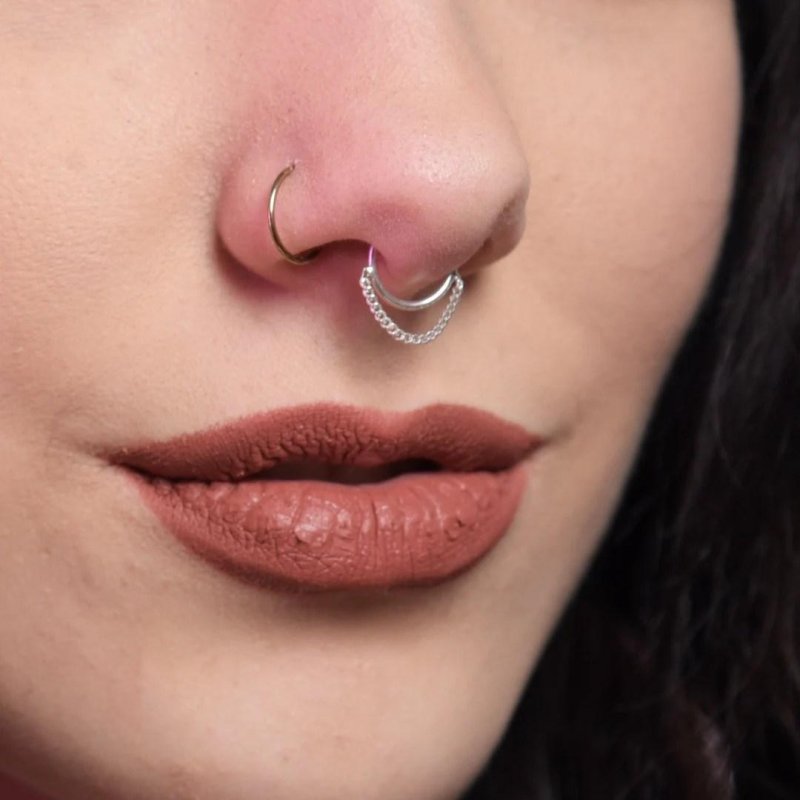 The puncture of nose septum