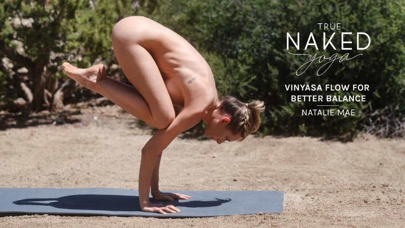 Naked girls are engaged in yoga