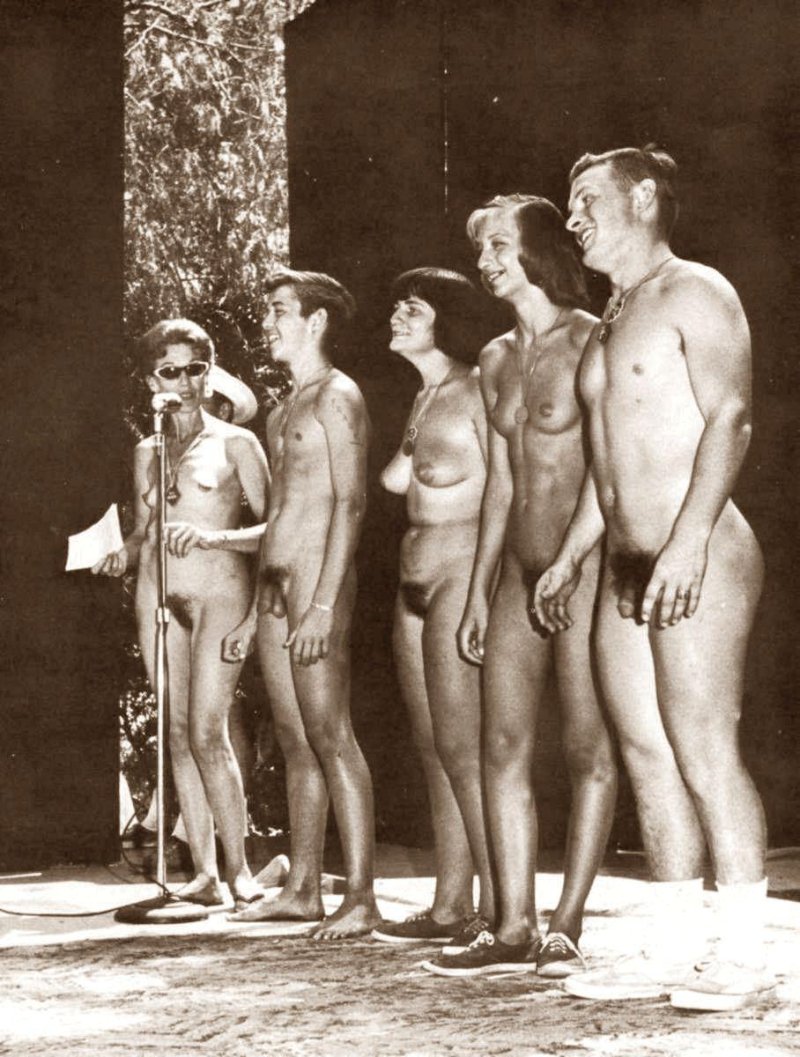 Retro nudist erection