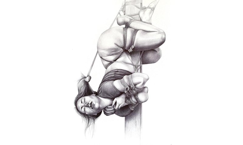 Shibari tattoo sketch