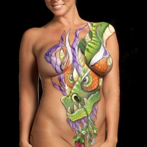 Bodyar on a naked body