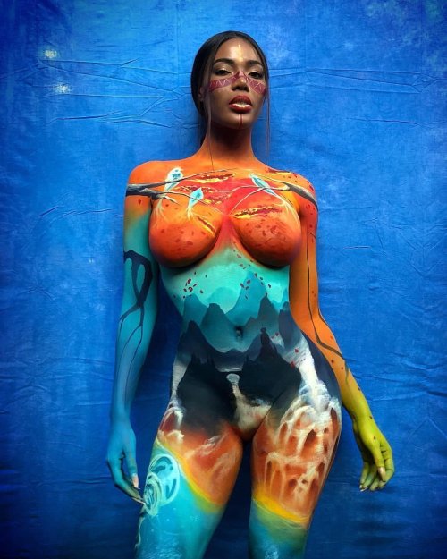 Tits in paint