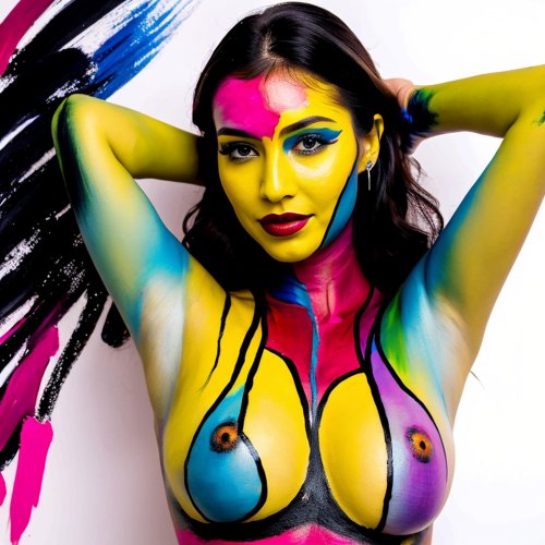 Body art photo shoot