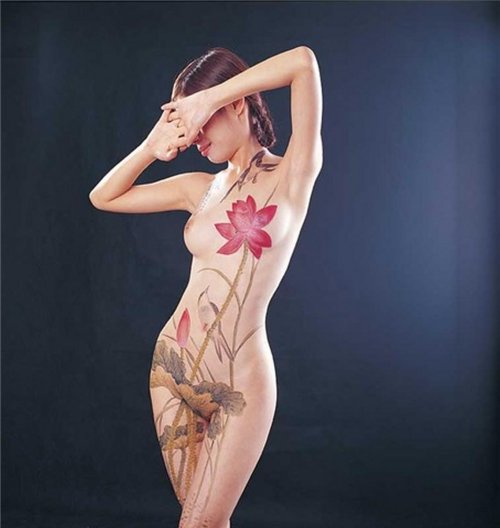 Painted female bodies