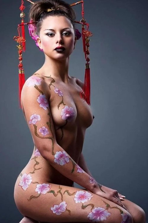 Painted female bodies